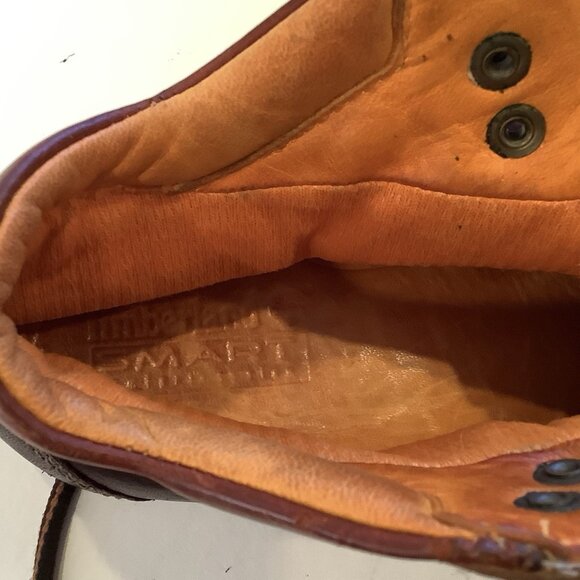 Timberland Waterproof Hiking Boots Womens 7.5 M Burgundy Leather Round Ankle Top - Picture 10 of 10